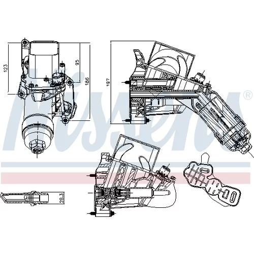 Chladič motorového oleja 91722 /NISSENS/ - obr. 4