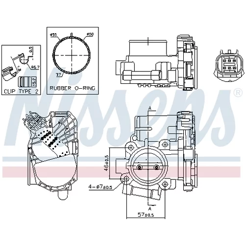 Hrdlo škrtiacej klapky 955059 /NISSENS/ - obr. 5