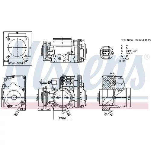 Hrdlo škrtiacej klapky 955063 /NISSENS/ - obr. 6