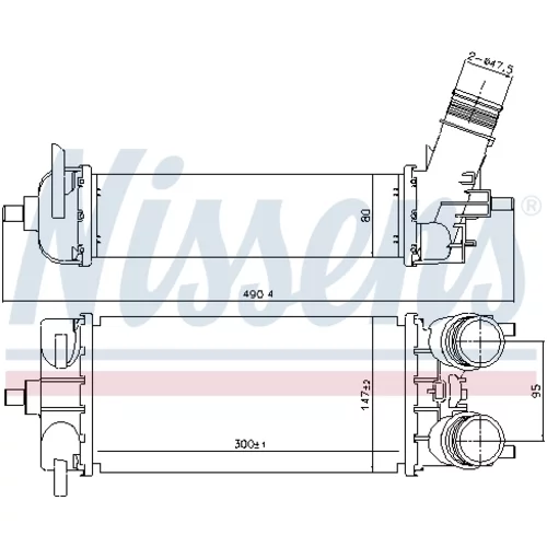 Chladič plniaceho vzduchu 961509 /NISSENS/ - obr. 5