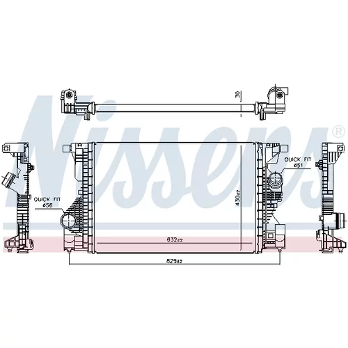 Chladič plniaceho vzduchu 961559 /NISSENS/ - obr. 4