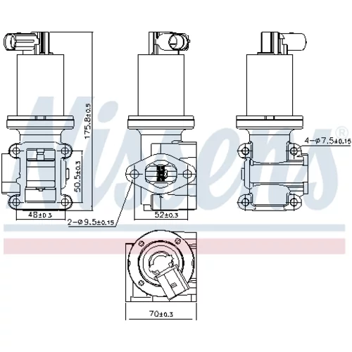 EGR ventil 98180 /NISSENS/ - obr. 6
