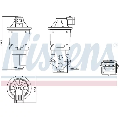 EGR ventil 98247 /NISSENS/ - obr. 7