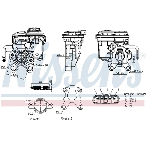 EGR ventil NISSENS 98555