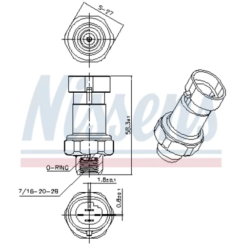 Tlakový spínač klimatizácie 301085 /NISSENS/ - obr. 5