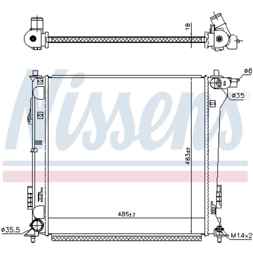 Chladič motora 606098 /NISSENS/ - obr. 4