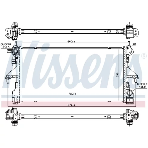 Chladič motora 606171 /NISSENS/ - obr. 4