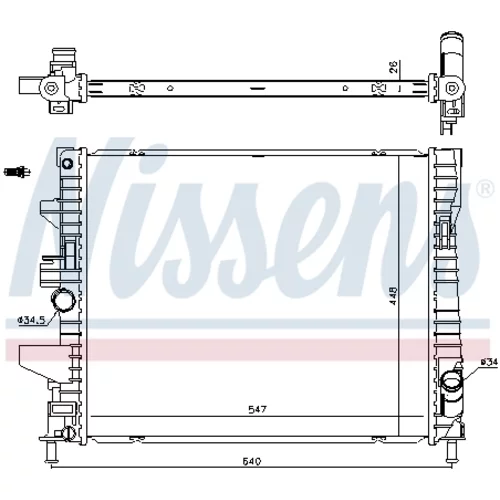 Chladič motora 606446 /NISSENS/ - obr. 6