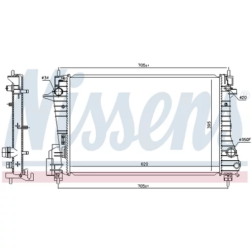 Chladič motora 606455 /NISSENS/ - obr. 4