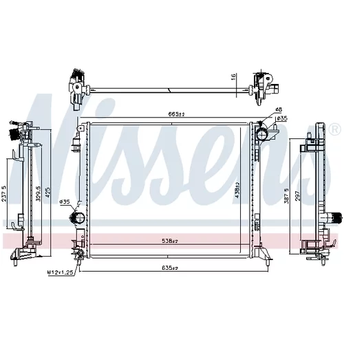 Chladič motora 606472 /NISSENS/ - obr. 4