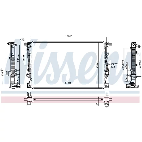 Chladič motora 606524 /NISSENS/ - obr. 4