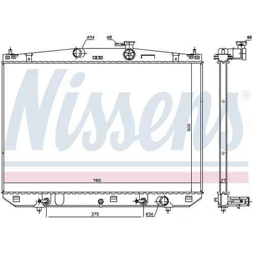 Chladič motora 606544 /NISSENS/ - obr. 4
