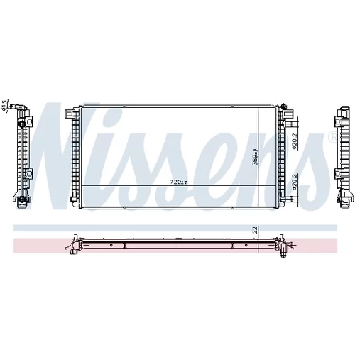 Chladič motora 606787 /NISSENS/ - obr. 4
