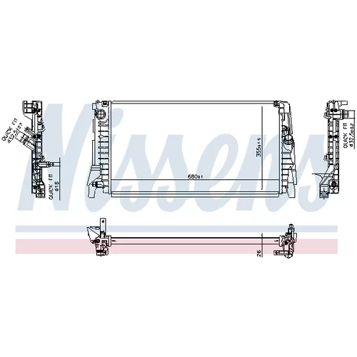 Chladič motora 606812 /NISSENS/ - obr. 5