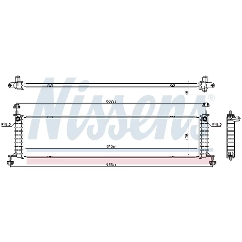Chladič motora 606915 /NISSENS/ - obr. 4