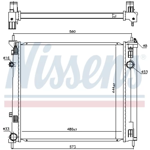 Chladič motora 606950 /NISSENS/ - obr. 4