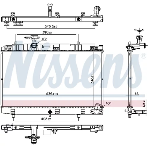 Chladič motora 607106 /NISSENS/ - obr. 4