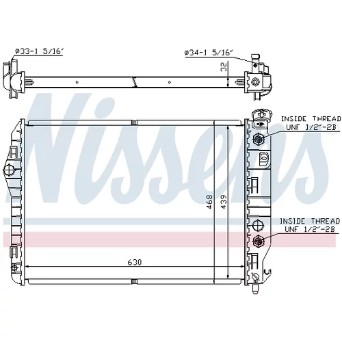Chladič motora 60922 /NISSENS/ - obr. 1