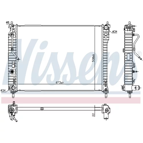 Chladič motora 61688 /NISSENS/ - obr. 4