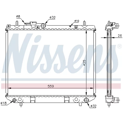Chladič motora 61742A /NISSENS/ - obr. 5