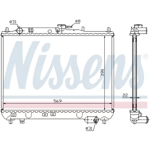 Chladič motora 62409A /NISSENS/ - obr. 5