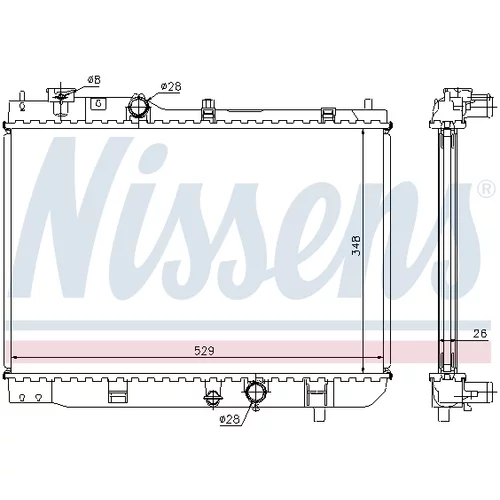 Chladič motora 62431A /NISSENS/ - obr. 5