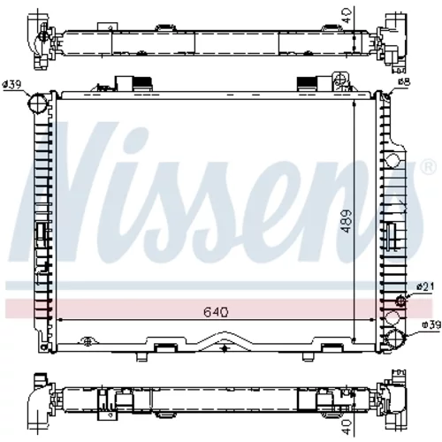 Chladič motora 62611A /NISSENS/ - obr. 4