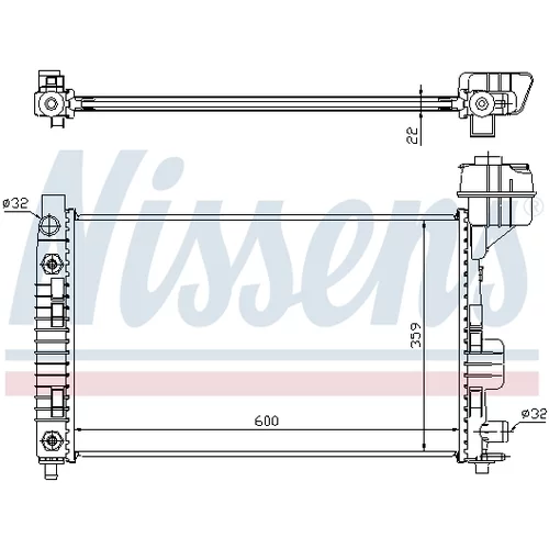Chladič motora 62661A /NISSENS/ - obr. 4