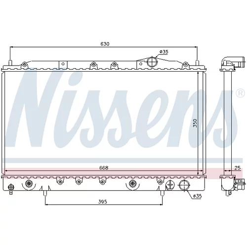 Chladič motora 62865 /NISSENS/ - obr. 4