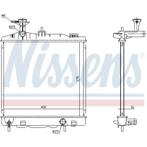 Chladič motora 628988 /NISSENS/ - obr. 5