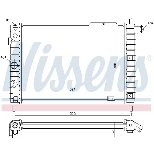 Chladič motora 63058A /NISSENS/ - obr. 4