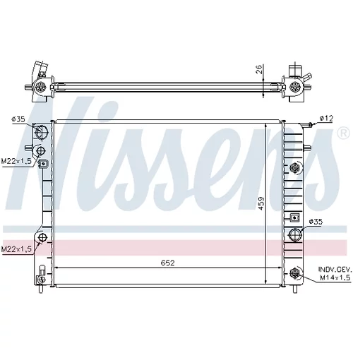 Chladič motora 63072A /NISSENS/ - obr. 5