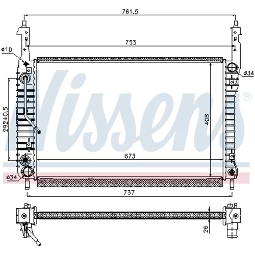 Chladič motora 63119 /NISSENS/ - obr. 5