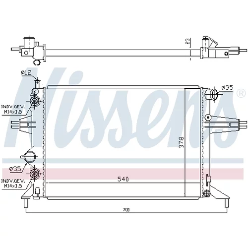 Chladič motora 632481 /NISSENS/ - obr. 5