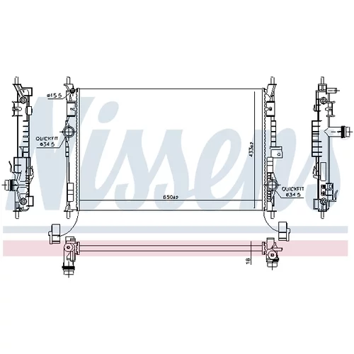 Chladič motora 636014 /NISSENS/ - obr. 4