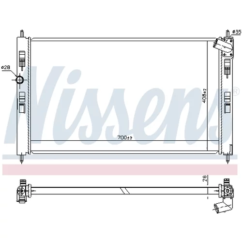 Chladič motora 636034 /NISSENS/ - obr. 4