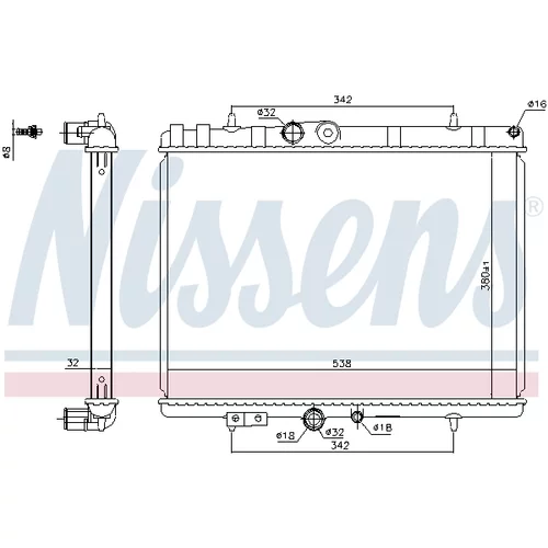 Chladič motora 636039 /NISSENS/ - obr. 4