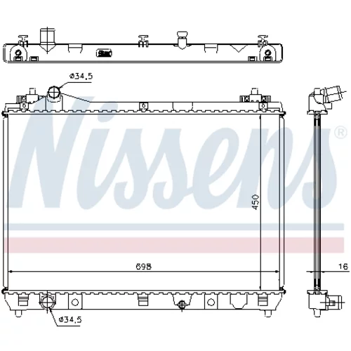 Chladič motora 64200 /NISSENS/ - obr. 6