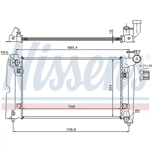 Chladič motora 64646A /NISSENS/ - obr. 5