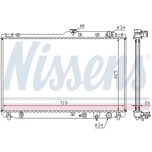 Chladič motora 647721 /NISSENS/ - obr. 5