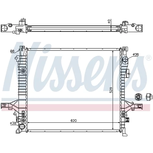 Chladič motora 65613A /NISSENS/ - obr. 9
