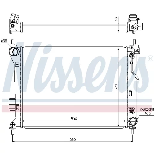 Chladič motora 67548 /NISSENS/ - obr. 4