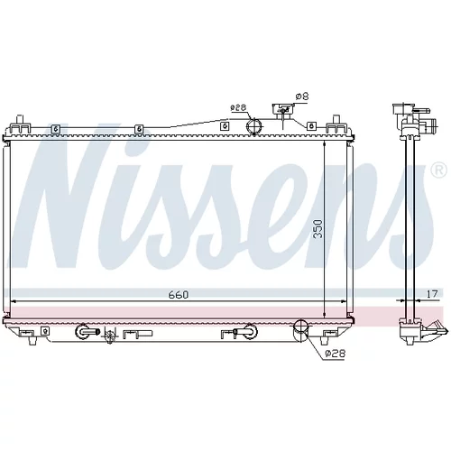 Chladič motora 68115 /NISSENS/ - obr. 2