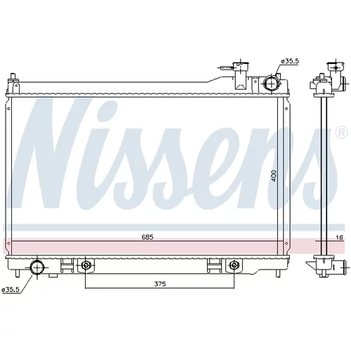 Chladič motora 681213 /NISSENS/ - obr. 4