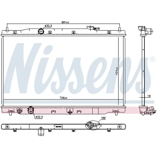 Chladič motora 681378 /NISSENS/ - obr. 4