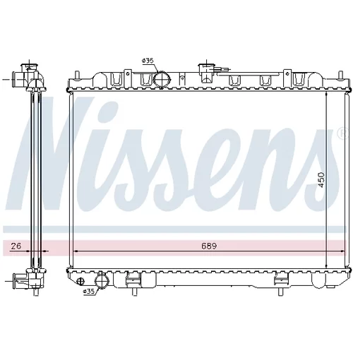 Chladič motora 68705A /NISSENS/ - obr. 4