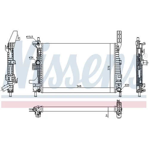 Chladič motora 69238 /NISSENS/ - obr. 4