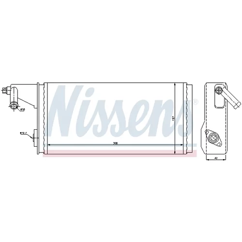 Výmenník tepla vnútorného kúrenia 71808 /NISSENS/ - obr. 5