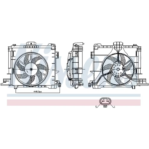 Ventilátor chladenia motora 850009 /NISSENS/ - obr. 5