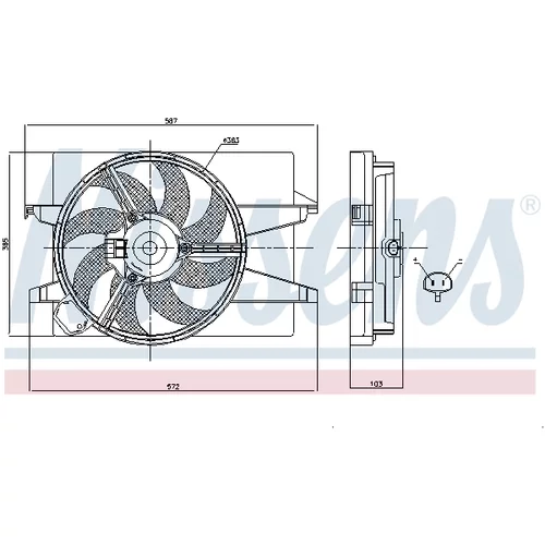 Ventilátor chladenia motora 85030 /NISSENS/ - obr. 4